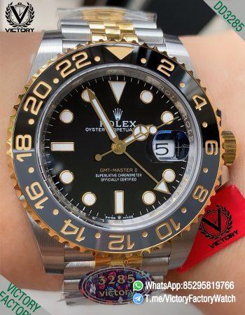 Victory Factory Rolex GMT Master II 126713GRNR Zombie Two Tone Black Grey Ceramic Bezel Black Dial Jubilee Bracelet DD3285 Calibre 00000