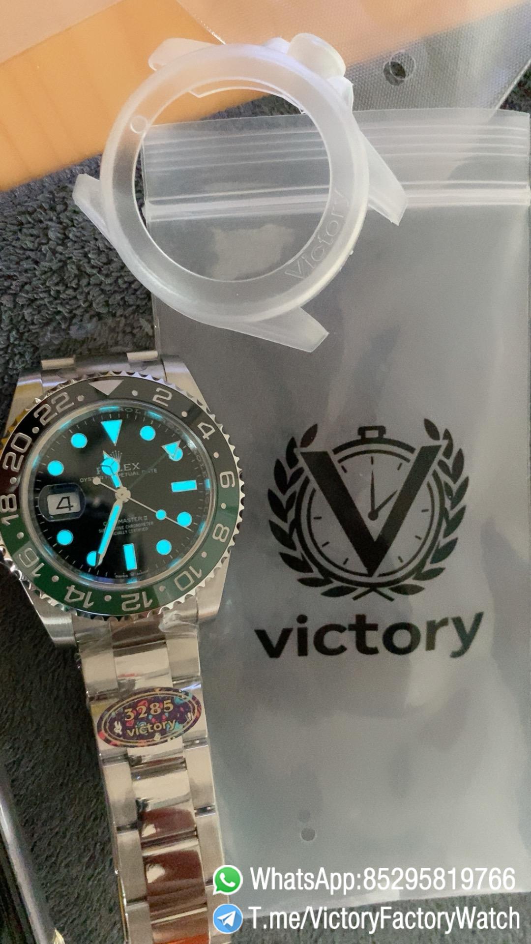 Victory Factory Rolex GMT Master II Sprite 126720VTNR Black Green Ceramic Bezel Black Dial 904L Steel Metal Jubilee Bracelet DD3285 Calibre 09 Victory Factory Rolex GMT Master II Sprite 126720VTNR Black Green Ceramic Bezel Black Dial 904L Steel Metal Jubilee Bracelet DD3285 Calibre 09
